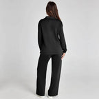 Women's Wide Leg Knit Lounge Set | Winsome_14