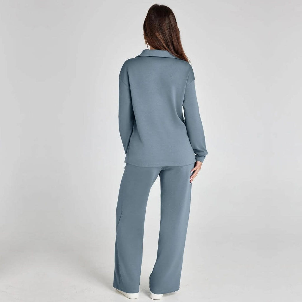 Women's Wide Leg Knit Lounge Set | Winsome_2