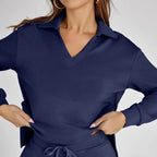 Women's Wide Leg Knit Lounge Set | Winsome_20