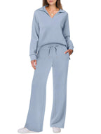 Women's Wide Leg Knit Lounge Set | Winsome_22