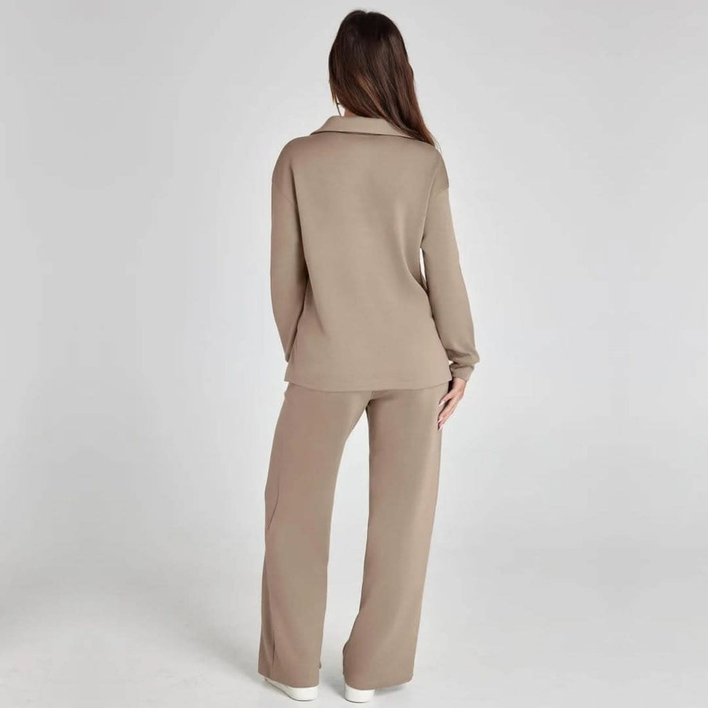 Women's Wide Leg Knit Lounge Set | Winsome_4
