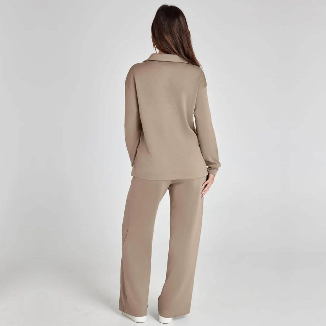 Women's Wide Leg Knit Lounge Set | Winsome_4