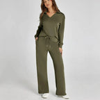 Women's Wide Leg Knit Lounge Set | Winsome_7
