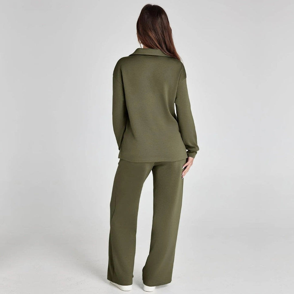 Women's Wide Leg Knit Lounge Set | Winsome_8