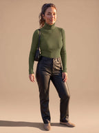 Women's Slim Fit Ribbed Turtleneck Sweater | Garsdale_10