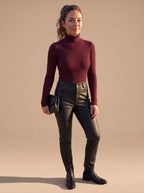 Women's Slim Fit Ribbed Turtleneck Sweater | Garsdale_5
