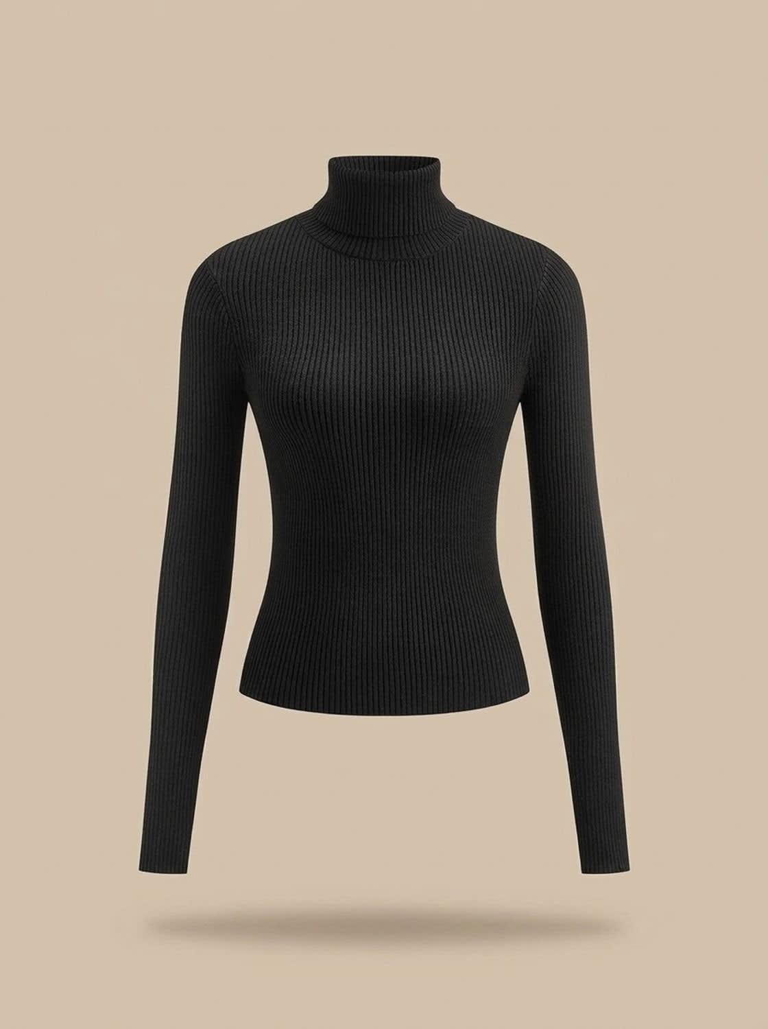 Women's Slim Fit Ribbed Turtleneck Sweater | Garsdale_8