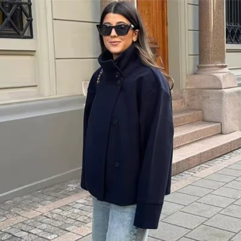 Women's Oversized Button Front Jacket | Langmere_2