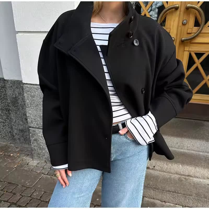 Women's Oversized Button Front Jacket | Langmere_4