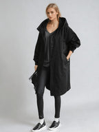 Women's Water Repellent Hooded Trench Coat | Delphina_2