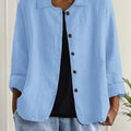 Women's Button Front Lightweight Shirt Jacket | Rowanne_1