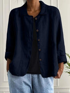 Women's Button Front Lightweight Shirt Jacket | Rowanne_12