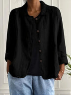 Women's Button Front Lightweight Shirt Jacket | Rowanne_6