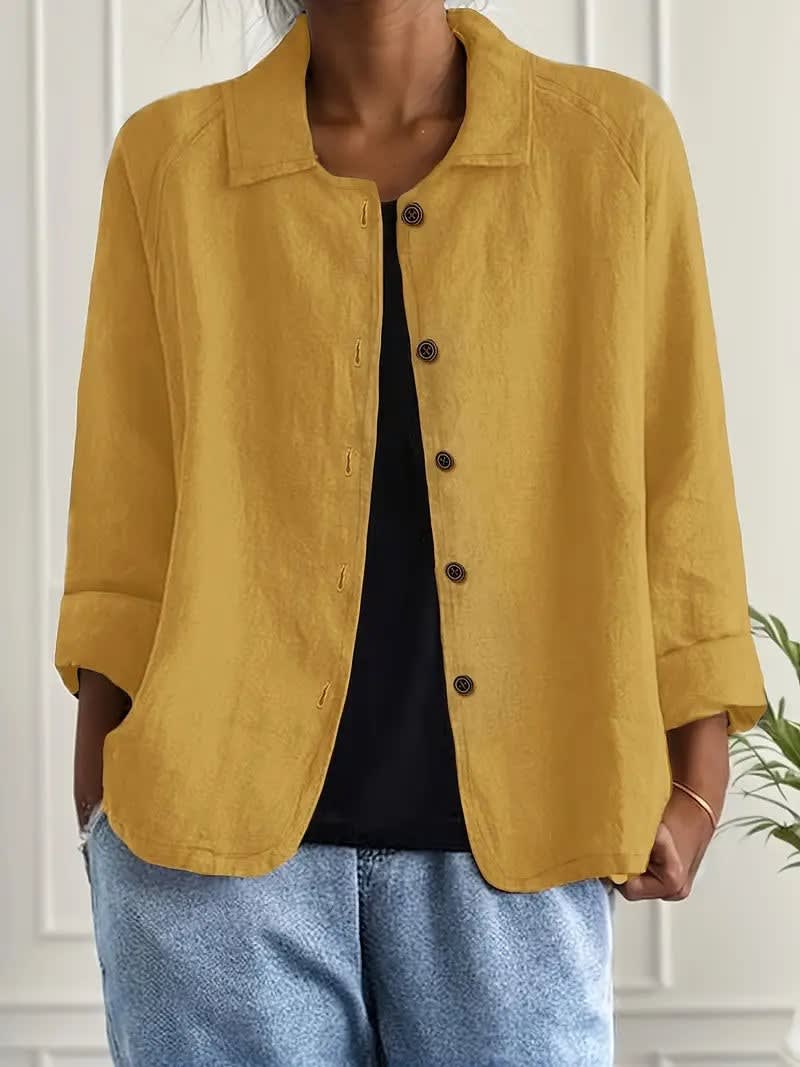 Women's Button Front Lightweight Shirt Jacket | Rowanne_9