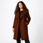 Women's Double Breasted Longline Coat | Winnifred_2