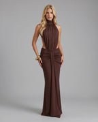 Women's Ruched Cutout Maxi Dress | Tegan_2