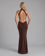 Women's Ruched Cutout Maxi Dress | Tegan_4