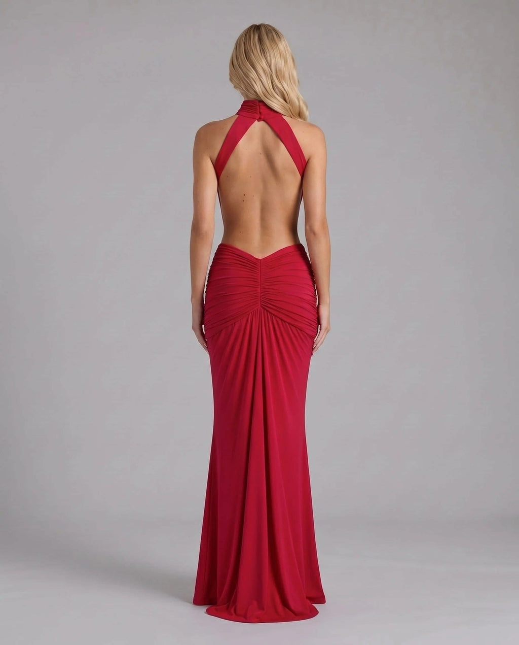 Women's Ruched Cutout Maxi Dress | Tegan_7