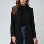 Women's Single Breasted Winter Coat | Merecroft_1