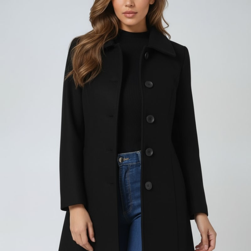 Women's Single Breasted Winter Coat | Merecroft_1