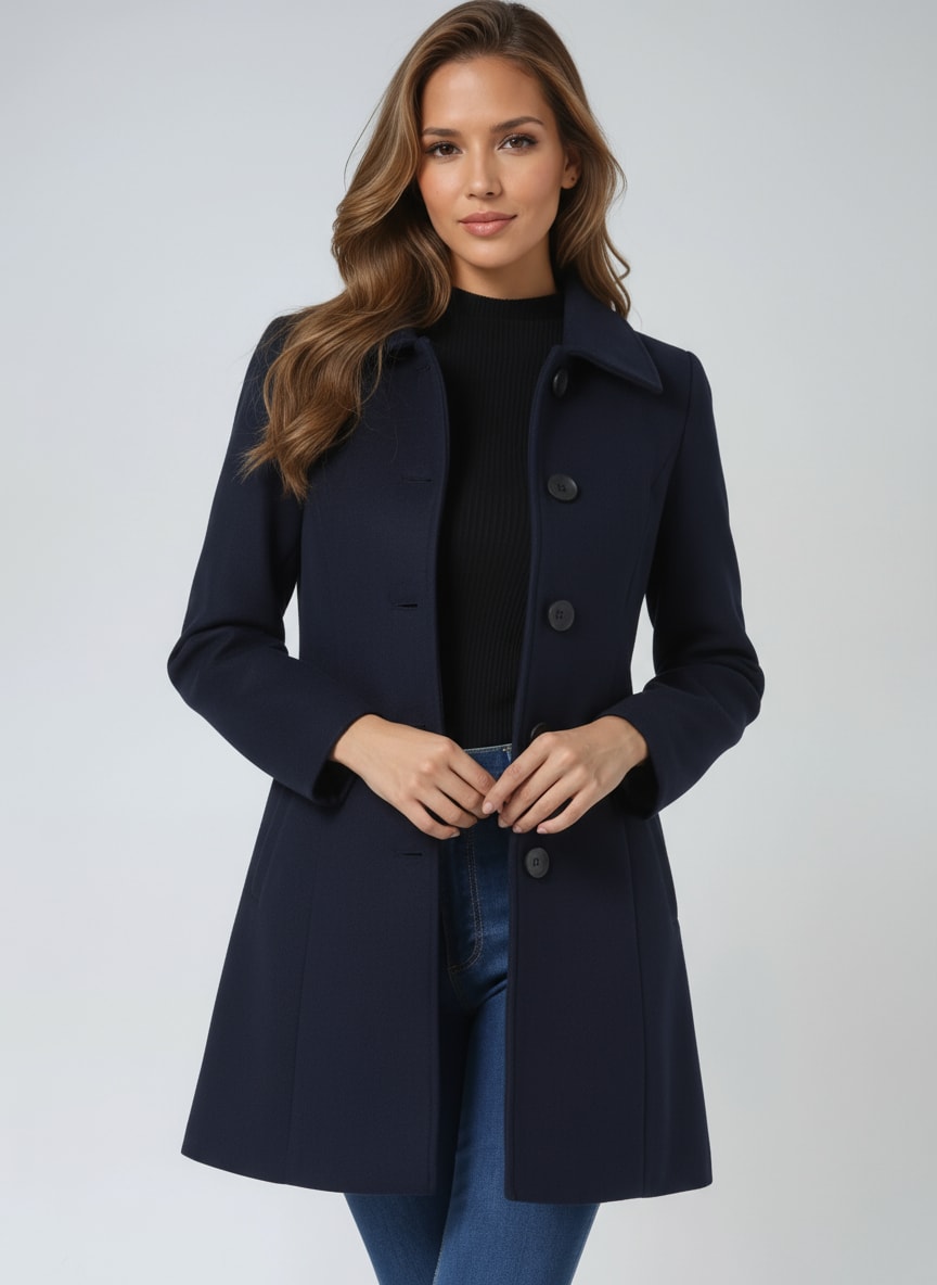 Women's Single Breasted Winter Coat | Merecroft_10