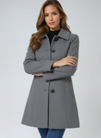 Women's Single Breasted Winter Coat | Merecroft_4