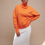 Women's Oversized Knit Turtleneck Sweater | Bramwell_1