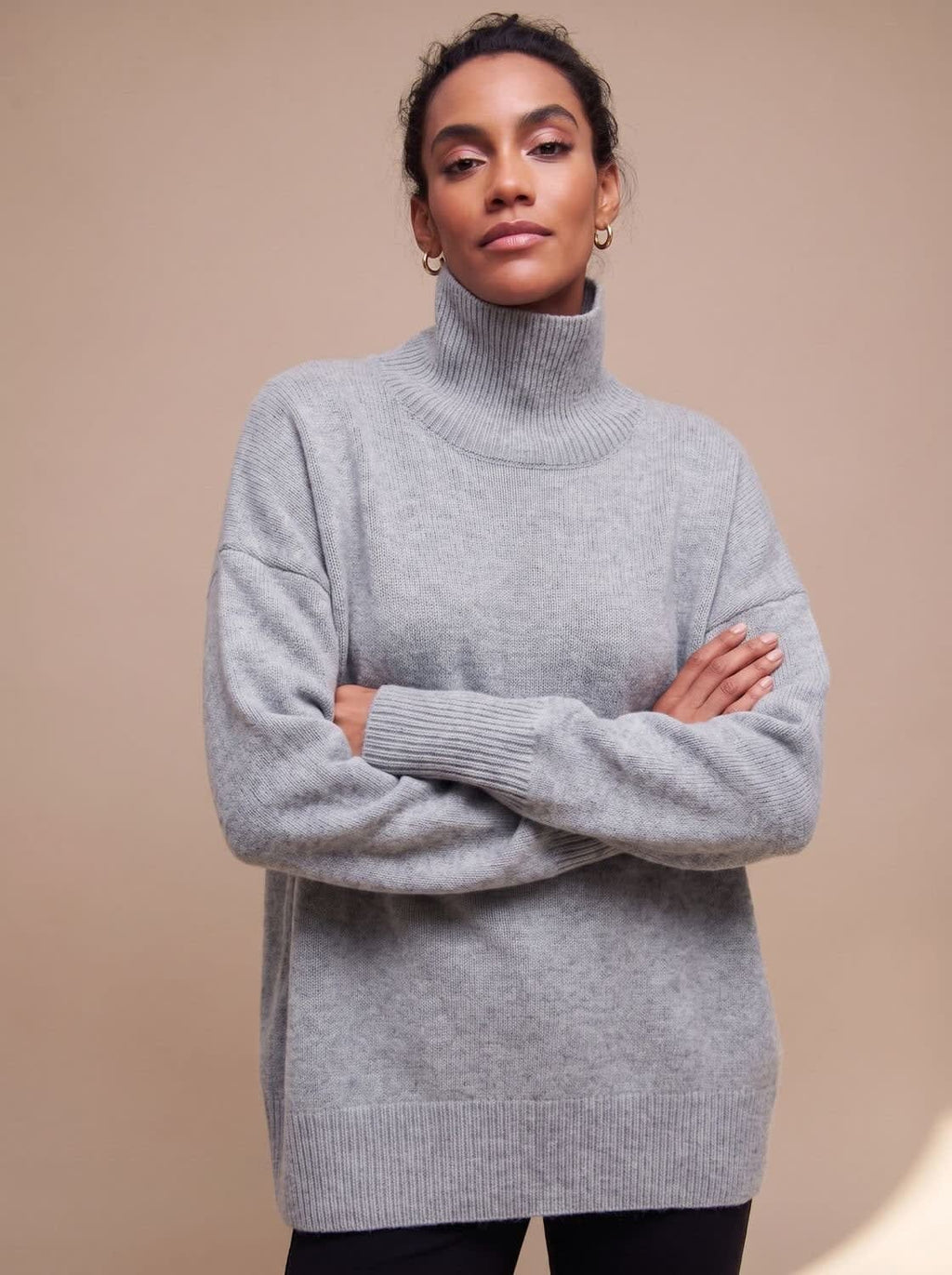 Women's Oversized Knit Turtleneck Sweater | Bramwell_5