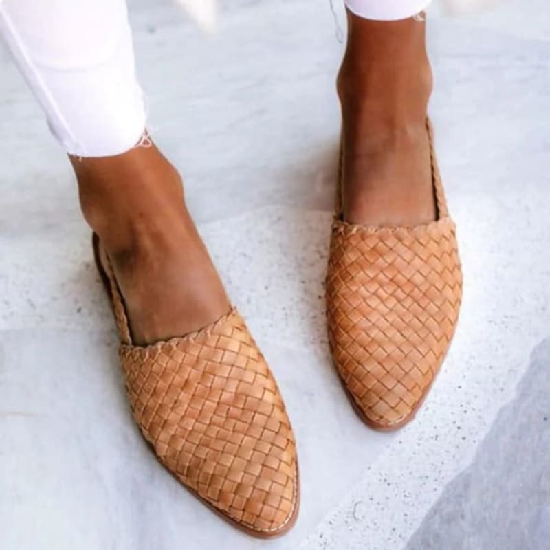 Women's Woven Pointed Toe Mules | Morwenna_1