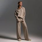 Women's Knit Polo and Wide Leg Pants Set | Glenholme_1