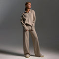 Women's Knit Polo and Wide Leg Pants Set | Glenholme_10