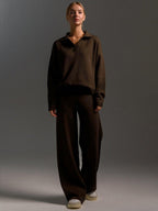 Women's Knit Polo and Wide Leg Pants Set | Glenholme_3