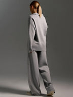 Women's Knit Polo and Wide Leg Pants Set | Glenholme_8