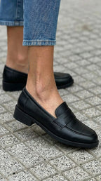 Women's Penny Strap Block Heel Loafers | Redmayne_4