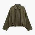 Women's Faux Suede Collared Bomber Jacket | Oriel_1
