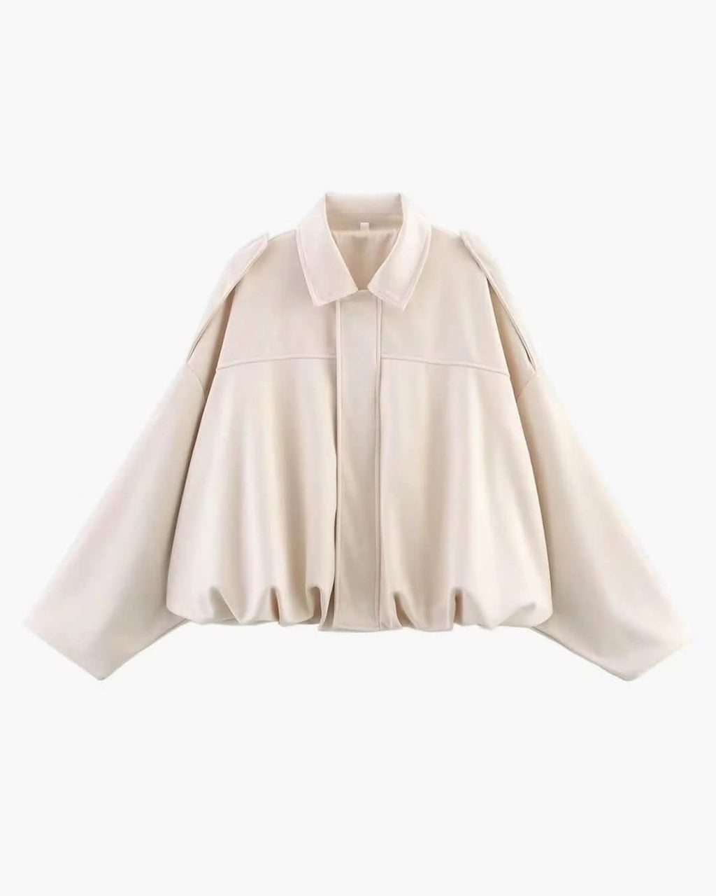 Women's Faux Suede Collared Bomber Jacket | Oriel_8