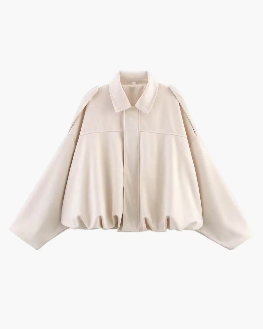 Women's Faux Suede Collared Bomber Jacket | Oriel_8