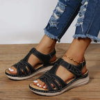 Women's Cutout Wedge Sandals | Bronte_2