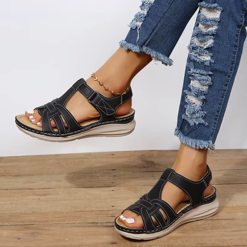 Women's Cutout Wedge Sandals | Bronte_3