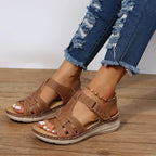 Women's Cutout Wedge Sandals | Bronte_5