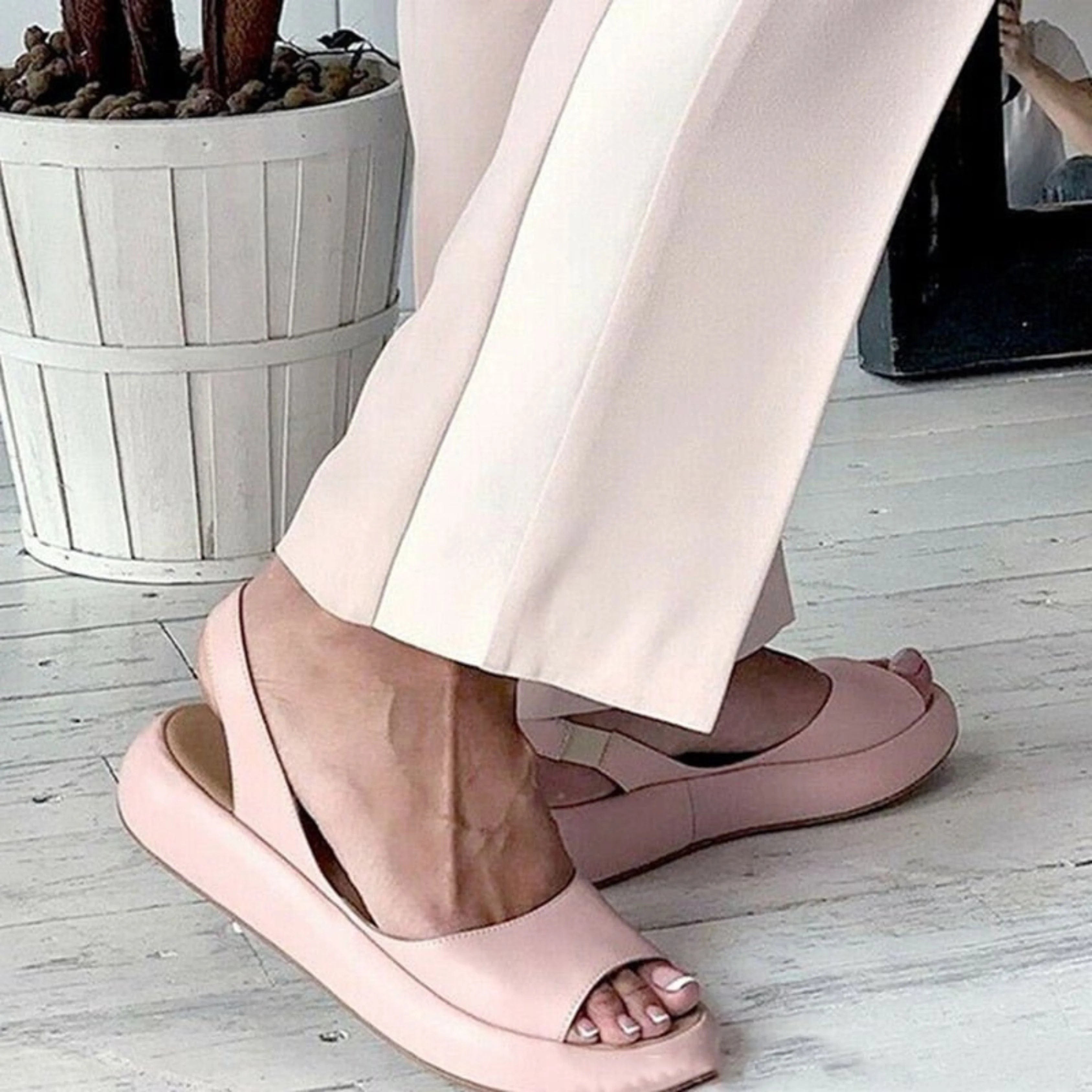 Women's Peep Toe Slingback Sandals | Yvaine_7