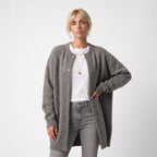 Women's Longline Snap Front Cardigan | Beatrix_4
