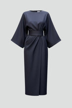 Women's Belted Wide Sleeve Midi Dress | Drusilla_1