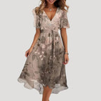 Women's Floral Wrap Midi Dress | Farleigh_1