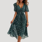 Women's Floral Wrap Midi Dress | Farleigh_3