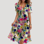 Women's Floral Wrap Midi Dress | Farleigh_5