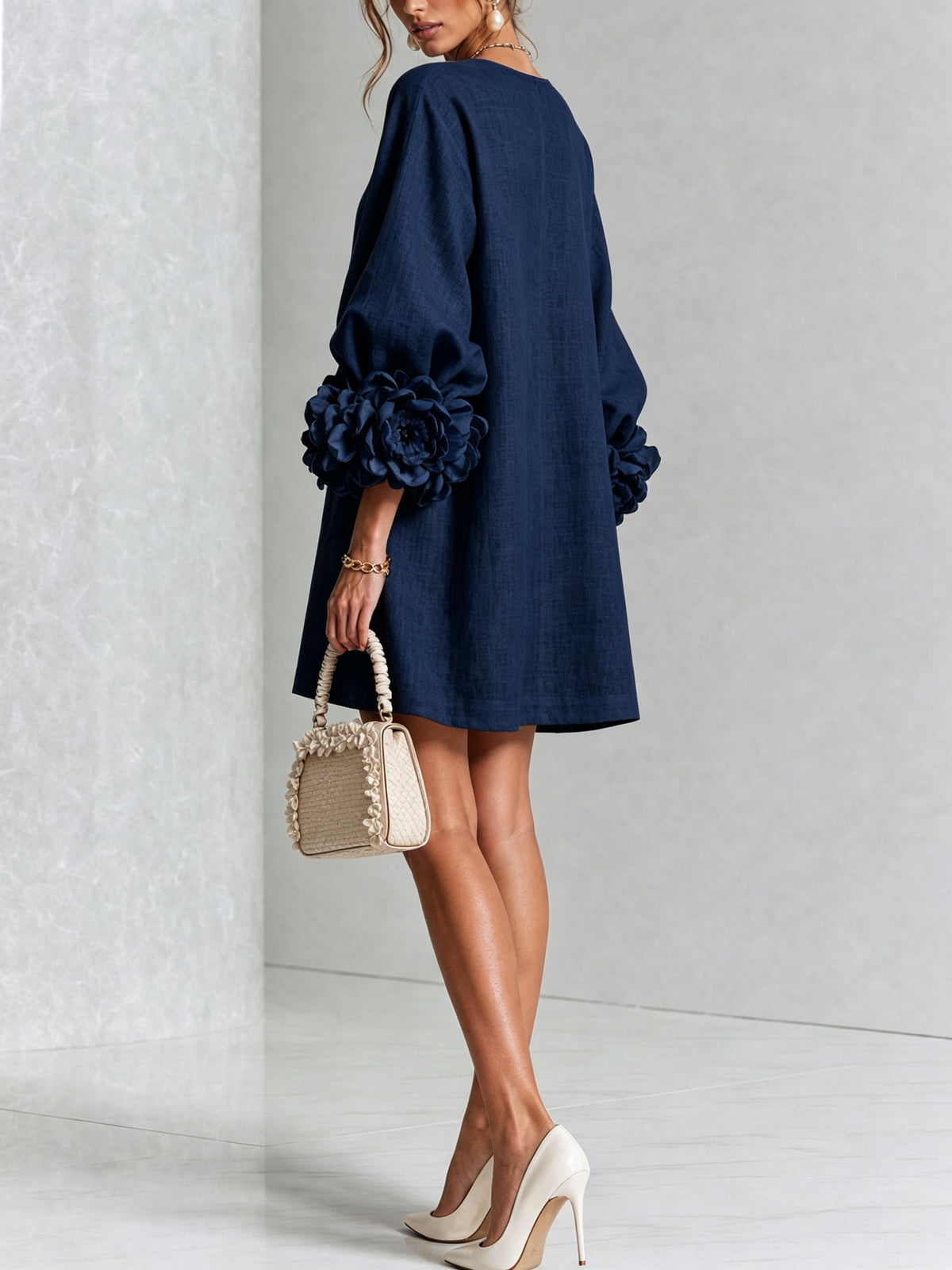 Women's Puff Sleeve Mini Dress | Winnifred_16