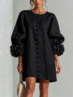 Women's Puff Sleeve Mini Dress | Winnifred_17