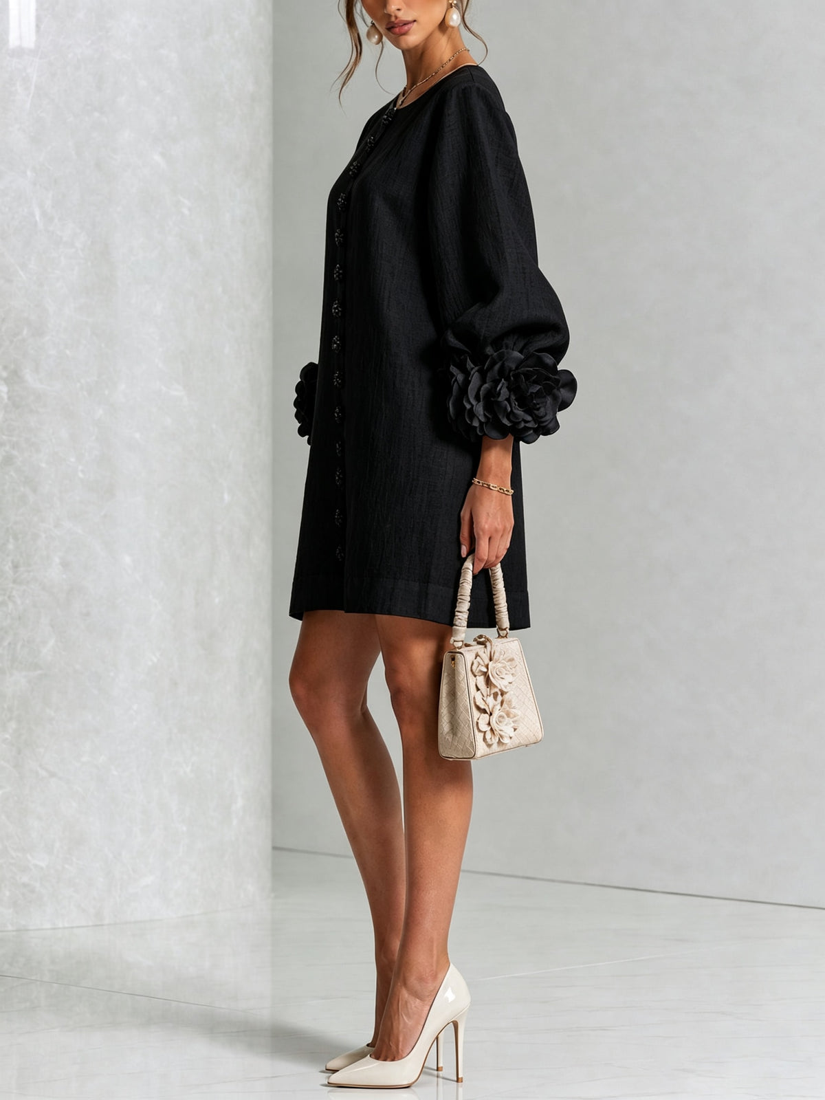 Women's Puff Sleeve Mini Dress | Winnifred_18