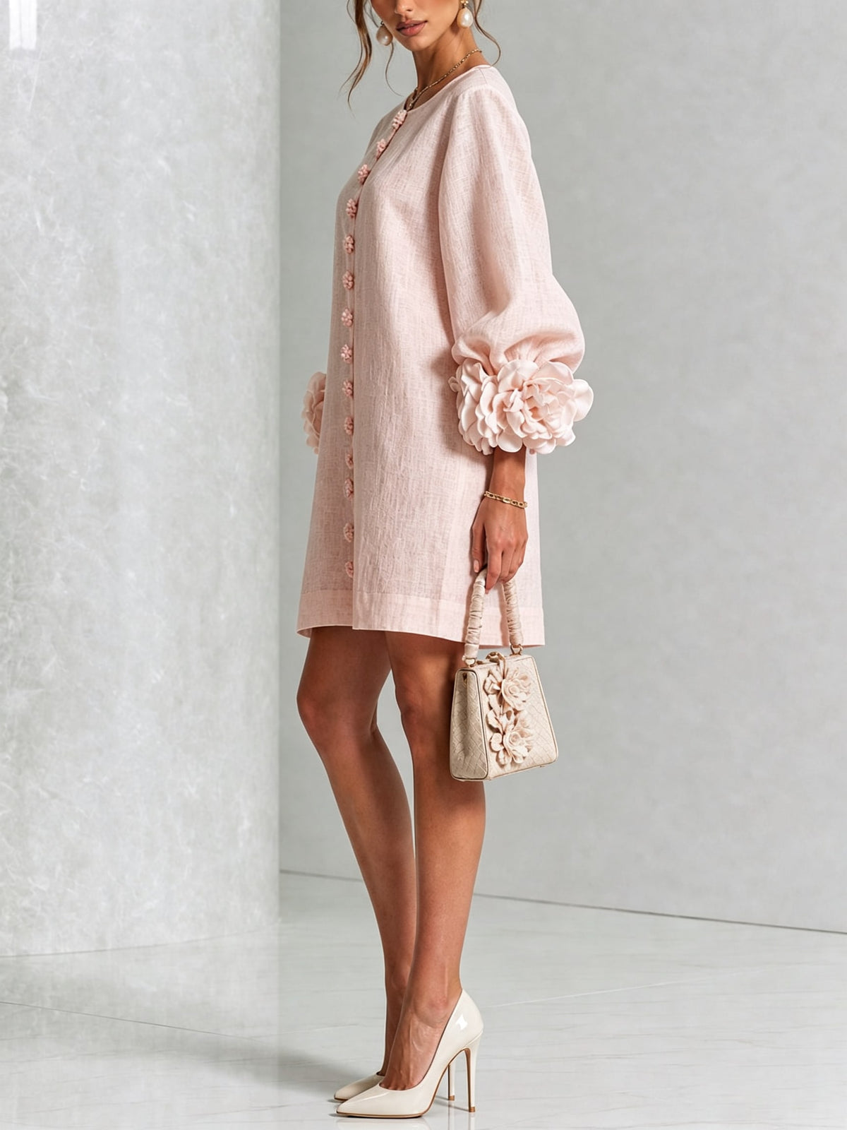 Women's Puff Sleeve Mini Dress | Winnifred_2